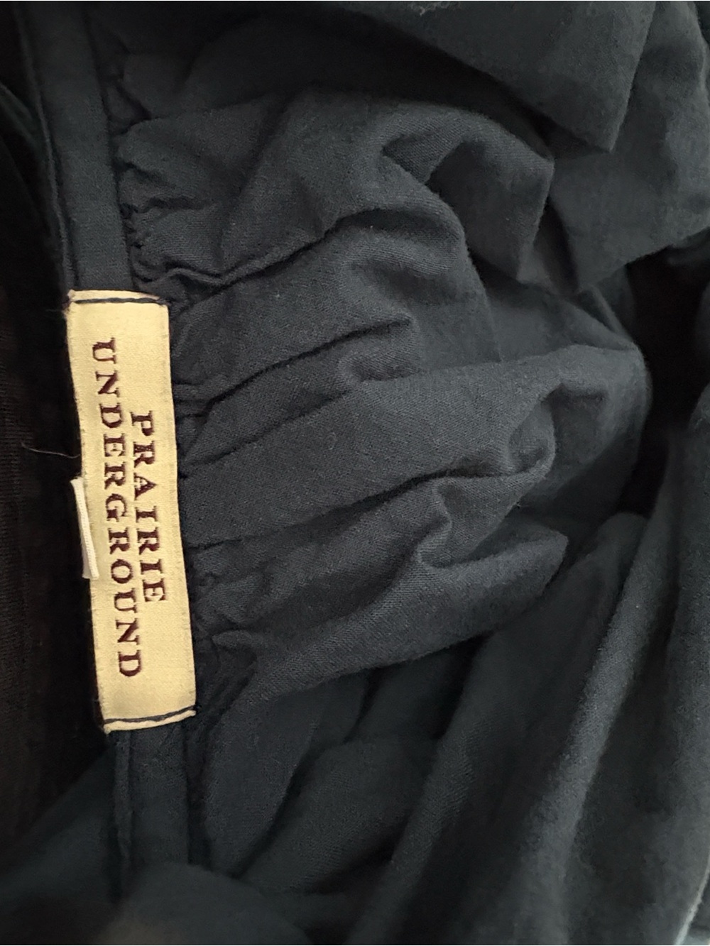 Prairie Underground Dark Ink Blue Cotton Hooded Zip Coat - Picture 5 of 5